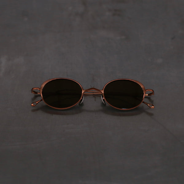 Rigards RG1076TI Series Oval Frame Sunglasses RG-RG1076TI-QTKQTP Bronze Frame Bronze Lenses